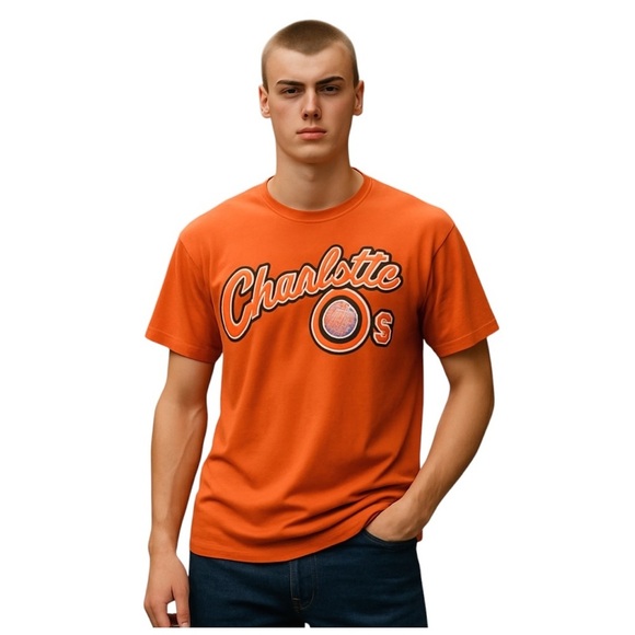 Ebbets Field Flannels Orange Short Sleeve Tee Orioles Design - Picture 11 of 11